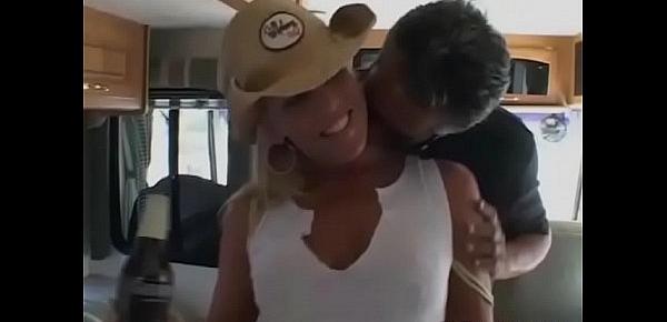  busty Milf picked up for bangvan orgy
